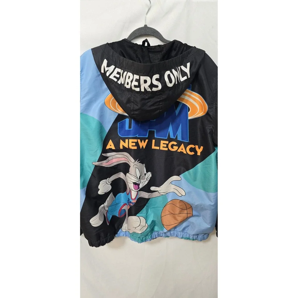 Space Jam Member only men 2XL jacket hooded windbreaker Looney Tunes READ
